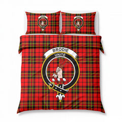 Brodie Modern Tartan Crest Bedding Set