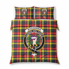 Buchanan Modern Tartan Crest Bedding Set