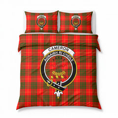 Cameron Modern Tartan Crest Bedding Set