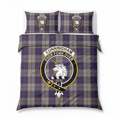 Cunningham Dress Blue Dancers Tartan Crest Bedding Set