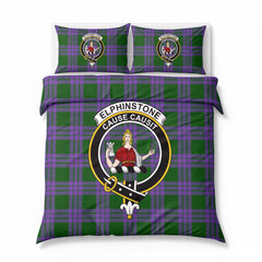 Elphinstone Tartan Crest Bedding Set