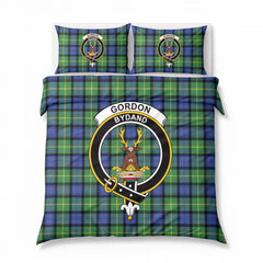 Gordon Old Ancient Tartan Crest Bedding Set