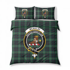 McAulay Hunting Ancient Tartan Crest Bedding Set