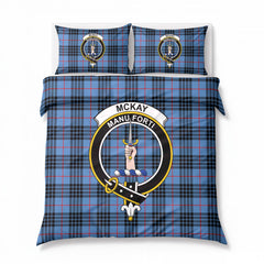 McKay Blue Tartan Crest Bedding Set