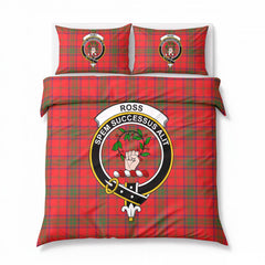 Ross Modern Tartan Crest Bedding Set