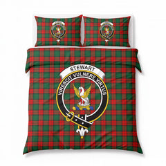 Stewart Atholl Modern Tartan Crest Bedding Set