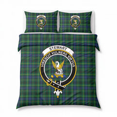 Stewart Hunting Modern Tartan Crest Bedding Set