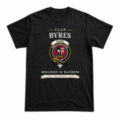Byres Tartan Crest Mischief and Mayhem T-shirt