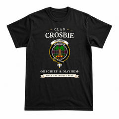 Crosbie Tartan Crest Mischief and Mayhem T-shirt