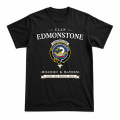 Edmonstone Tartan Crest Mischief and Mayhem T-shirt