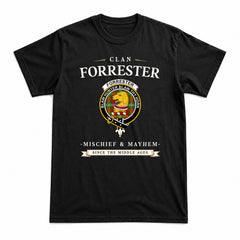 Forrester Tartan Crest Mischief and Mayhem T-shirt