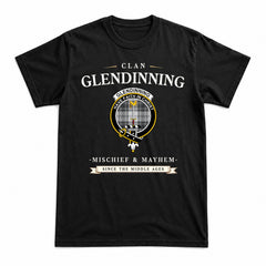 Glendinning Tartan Crest Mischief and Mayhem T-shirt