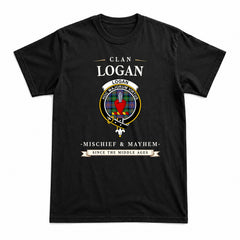 Logan Ancient Tartan Crest Mischief and Mayhem T-shirt