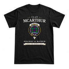 McArthur - Milton Tartan Crest Mischief and Mayhem T-shirt