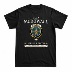 McDowall Tartan Crest Mischief and Mayhem T-shirt