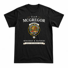 McGregor Ancient Tartan Crest Mischief and Mayhem T-shirt