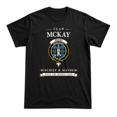 McKay Ancient Tartan Crest Mischief and Mayhem T-shirt