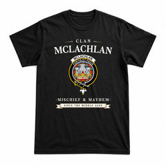 McLachlan Ancient Tartan Crest Mischief and Mayhem T-shirt