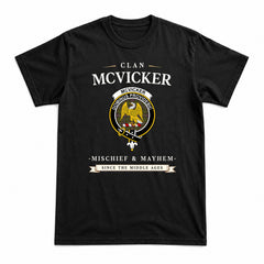 McVicker Tartan Crest Mischief and Mayhem T-shirt