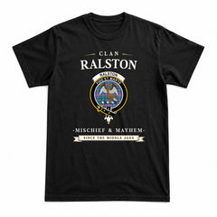 Ralston Tartan Crest Mischief and Mayhem T-shirt