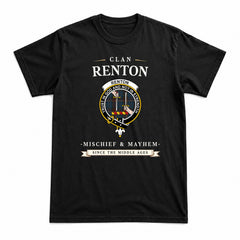 Renton Tartan Crest Mischief and Mayhem T-shirt