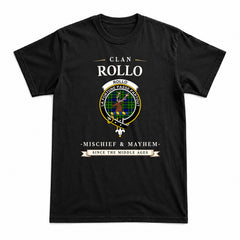 Rollo Modern Tartan Crest Mischief and Mayhem T-shirt