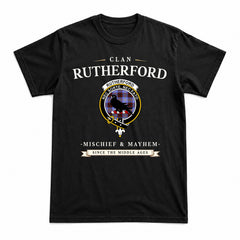 Rutherford Tartan Crest Mischief and Mayhem T-shirt
