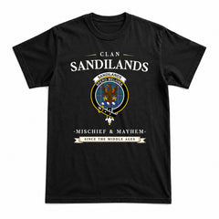 Sandilands Tartan Crest Mischief and Mayhem T-shirt