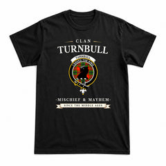 Turnbull Dress Tartan Crest Mischief and Mayhem T-shirt