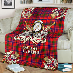 McRae Modern Tartan Gold Courage Symbol Blanket