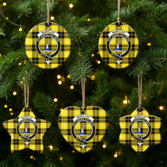 Barclay Dress Modern Tartan Crest Christmas Ceramic Ornament