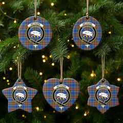 Bethune Ancient Tartan Crest Christmas Ceramic Ornament
