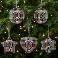 Borthwick Ancient Tartan Crest Christmas Ceramic Ornament