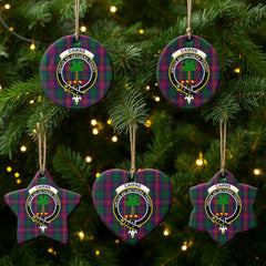 Cairns Tartan Crest Christmas Ceramic Ornament