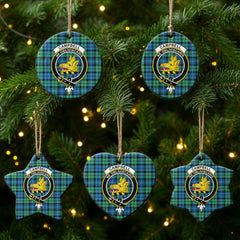 Campbell Ancient 01 Tartan Crest Christmas Ceramic Ornament