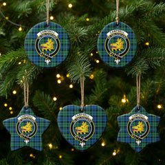 Campbell Ancient 02 Tartan Crest Christmas Ceramic Ornament