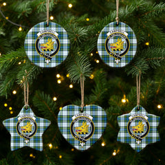 Campbell Dress Tartan Crest Christmas Ceramic Ornament