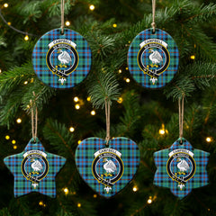 Campbell of Cawdor Ancient Tartan Crest Christmas Ceramic Ornament