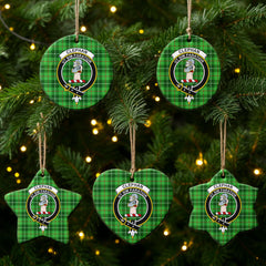 Clephan (or Clephane) Tartan Crest Christmas Ceramic Ornament