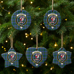 Cockburn Ancient Tartan Crest Christmas Ceramic Ornament