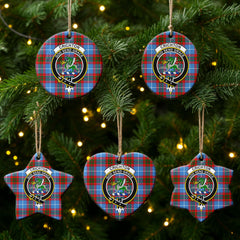 Crichton Tartan Crest Christmas Ceramic Ornament