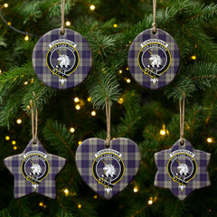 Cunningham Dress Blue Dancers Tartan Crest Christmas Ceramic Ornament
