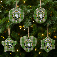 Cunningham Dress Green Dancers Tartan Crest Christmas Ceramic Ornament