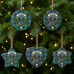 Davidson Ancient Tartan Crest Christmas Ceramic Ornament