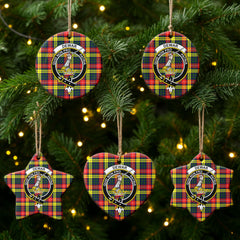 Dewar Tartan Crest Christmas Ceramic Ornament