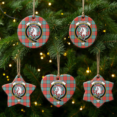 Dunbar Ancient Tartan Crest Christmas Ceramic Ornament