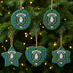 Duncanson Tartan Crest Christmas Ceramic Ornament