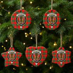Gartshore Tartan Crest Christmas Ceramic Ornament