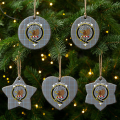 Gladstone Tartan Crest Christmas Ceramic Ornament