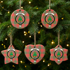 Grant Ancient Tartan Crest Christmas Ceramic Ornament